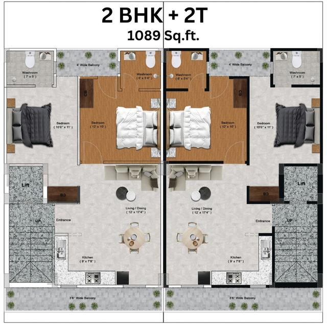 2/3 BHK