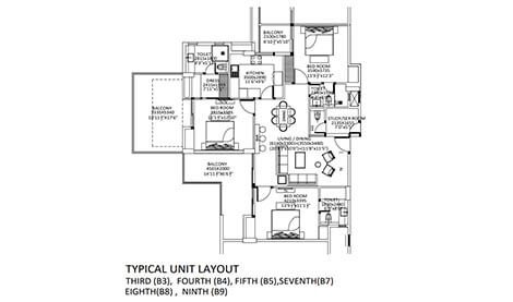 3.5/4.5/5 BHK