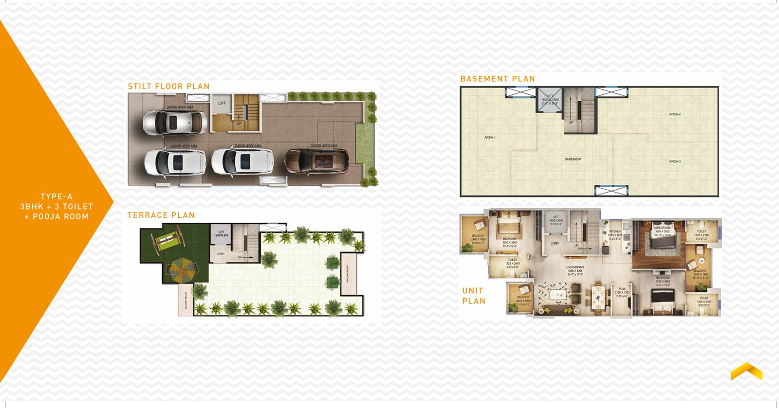 3/3.5/4.5 BHK