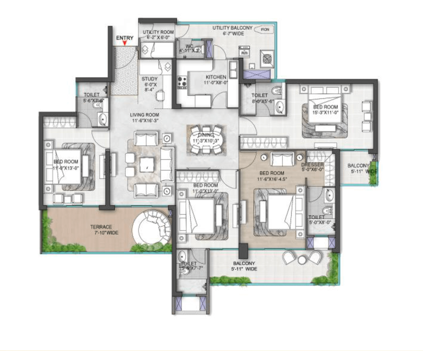 4/5 BHK