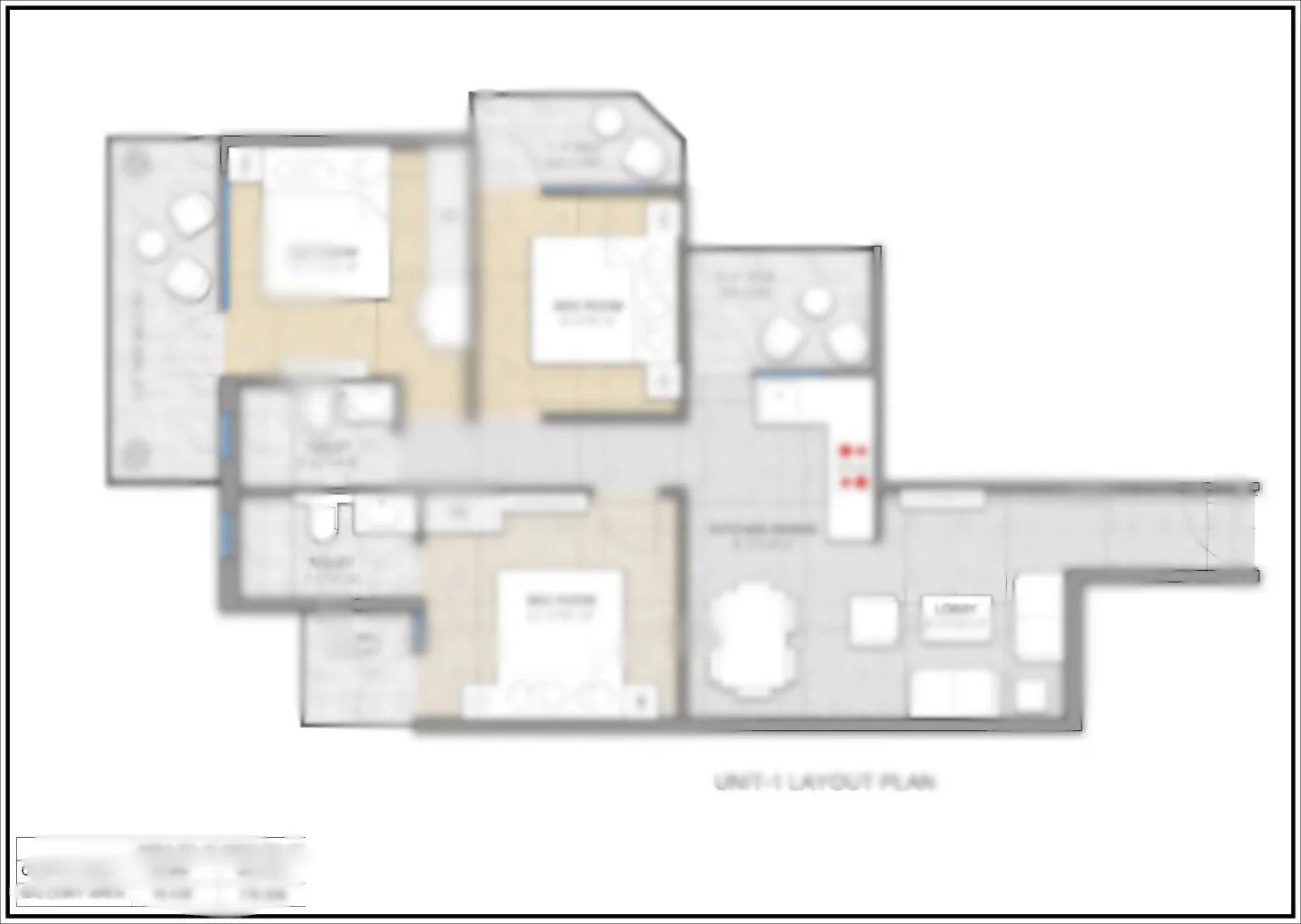3/4 BHK