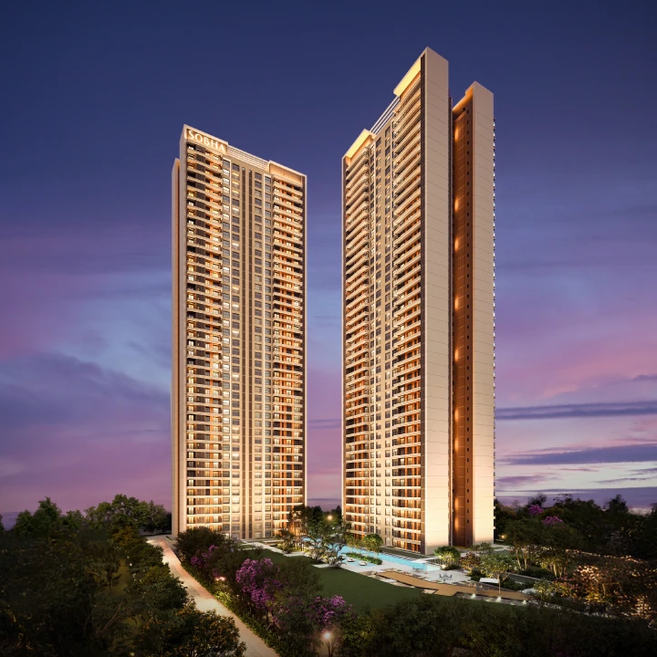 Sobha Crescent Elevation Evening View