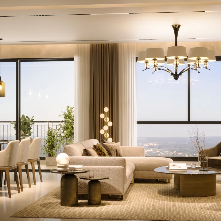 Sobha Crescent Living and Dining Area