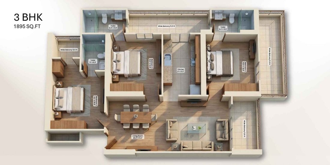 3BHK