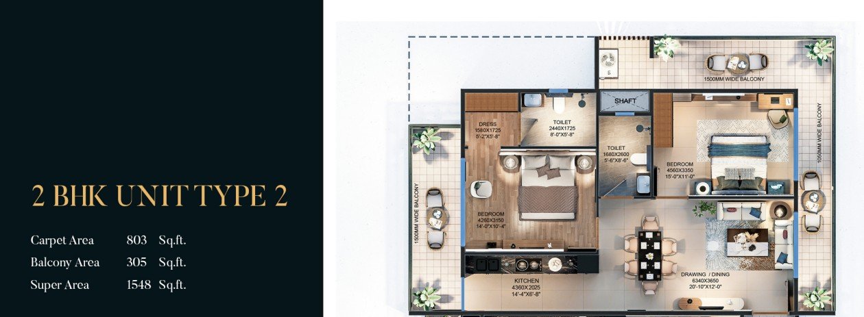 2 BHK Type 2