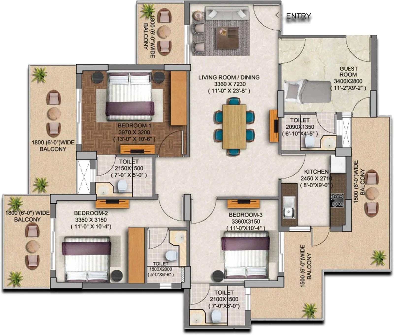 3.5 BHK